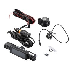 360 Degree 4 Lens 1080P Car Dash Cam Front Rear Inside Side DVR 64GB Memory Card