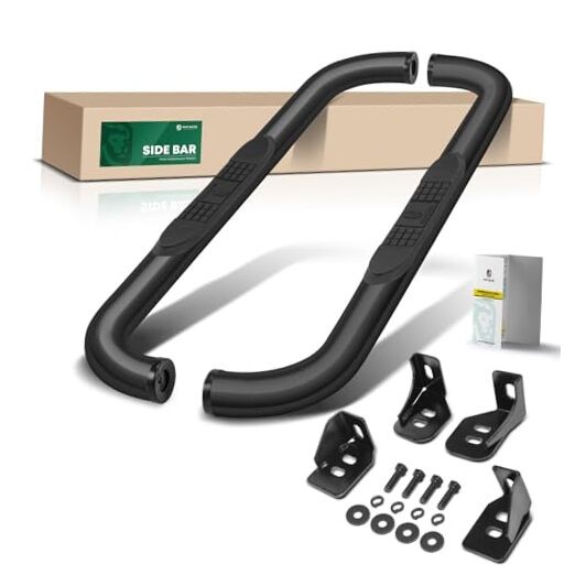 3 Inch Running Boards Side Step Bars Fit Chevy Regular Cab Semi-gloss black