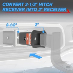 Mictuning Upgraded 2-1/2 Inches Class V To 2 Inches Class Iiiiv Trailer Hitch
