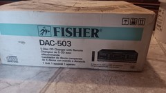 Fisher DAC-503 5-Disc CD Changer Black Remote Stereo L/R RCA 1993