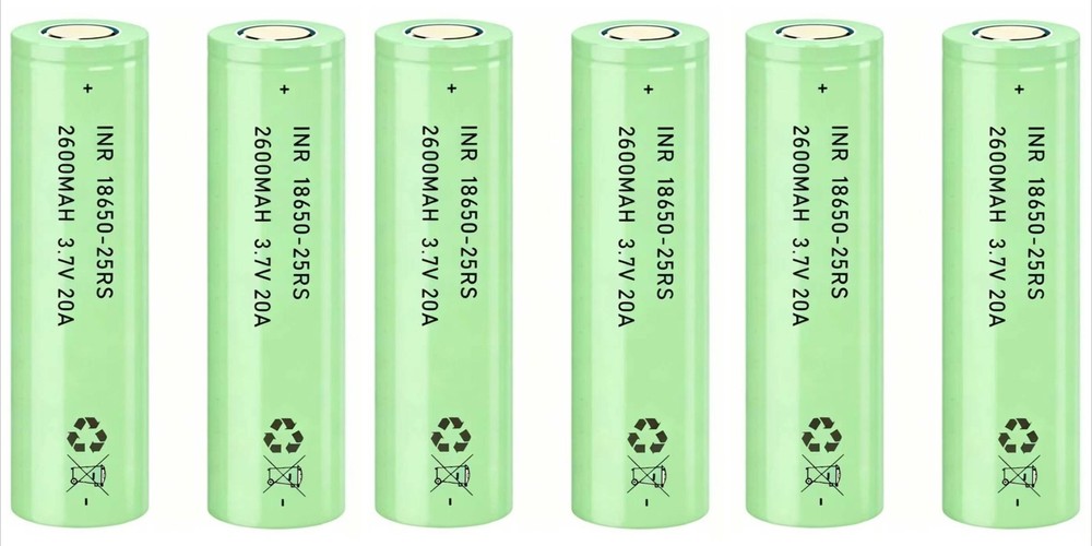 6 Pack 3.7V 2600mAh Flat-Top Rechargeable Batteries for Flashlight