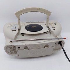 Sony CFD-21 AM/FM Radio Mega Bass CD Player Boombox Tested CD Yes, Tape No