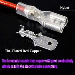 900Pcs Male Female Spade Wire Connector Crimp Terminal Kit for Car Audio Speaker
