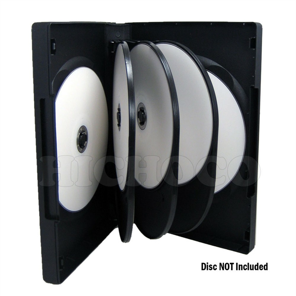 One Multi 8 Disc CD DVD Black Case with Outter Sleeve Movie Game Box 27mm