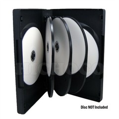 One Multi 8 Disc CD DVD Black Case with Outter Sleeve Movie Game Box 27mm
