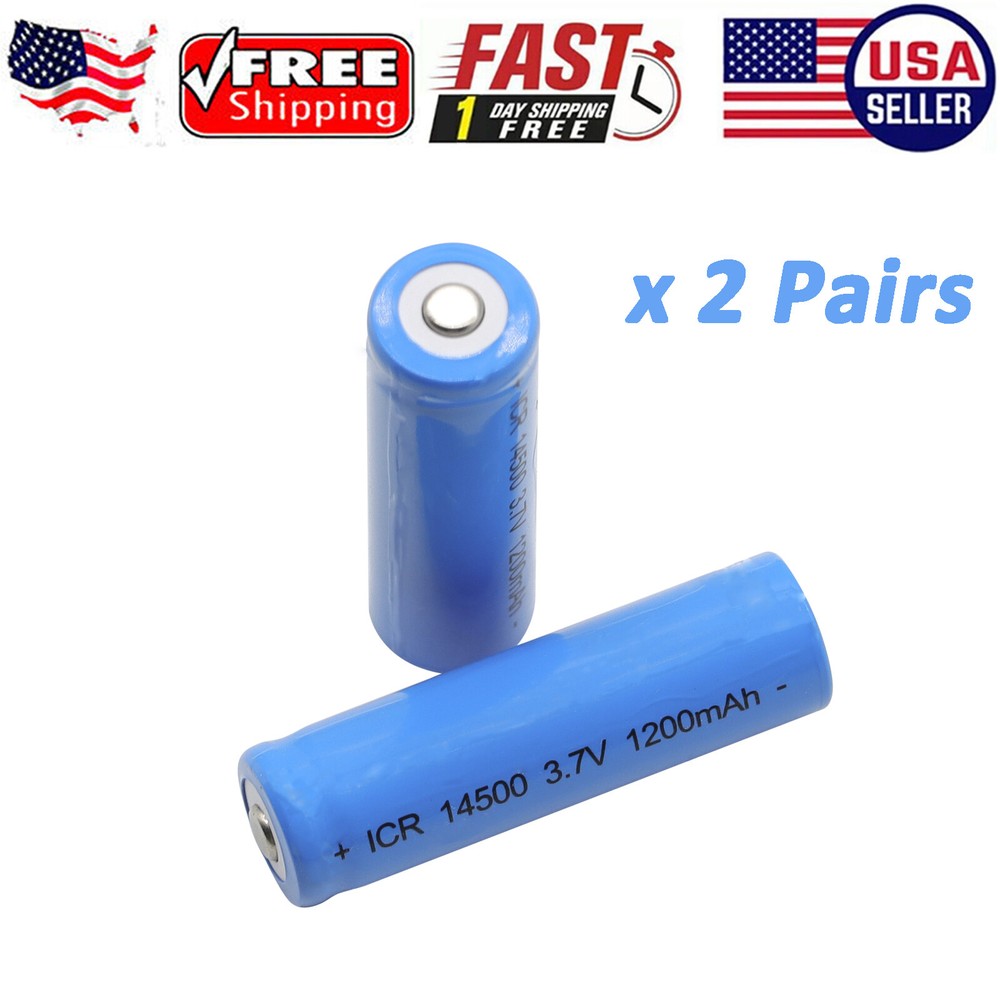3.7V Rechargeable Battery Button Top 1200mAh Capacity Lithium Cell Battery – AA