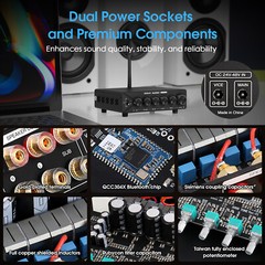 2.1 Channel TPA3255 Digital Amplifier HiFi Bluetooth 5.2 Stereo Class D Amp