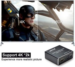 Compact 4K x 2K HDMI Audio Splitter – Supports Dual Audio Outputs & Easy Install