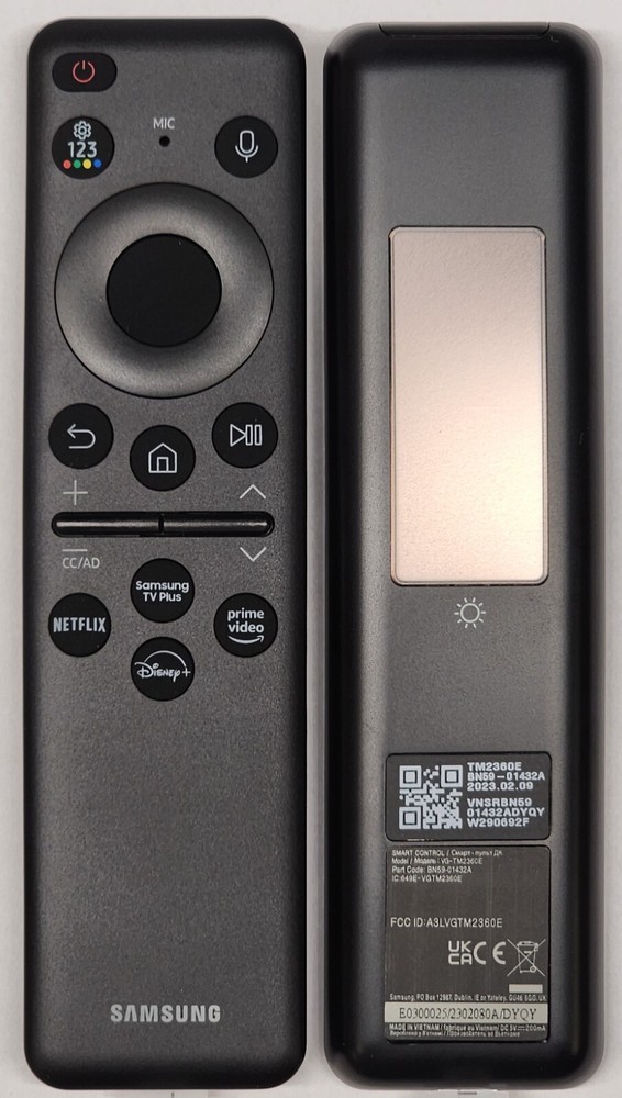 SAMSUNG NEW Original BN59-01432A Smart Voice Solar Charge TV Remote – For 2023TV