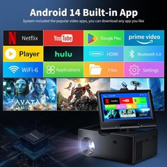 Small Smart TV，Mini TV with 7-inch Touchscreen,Built in