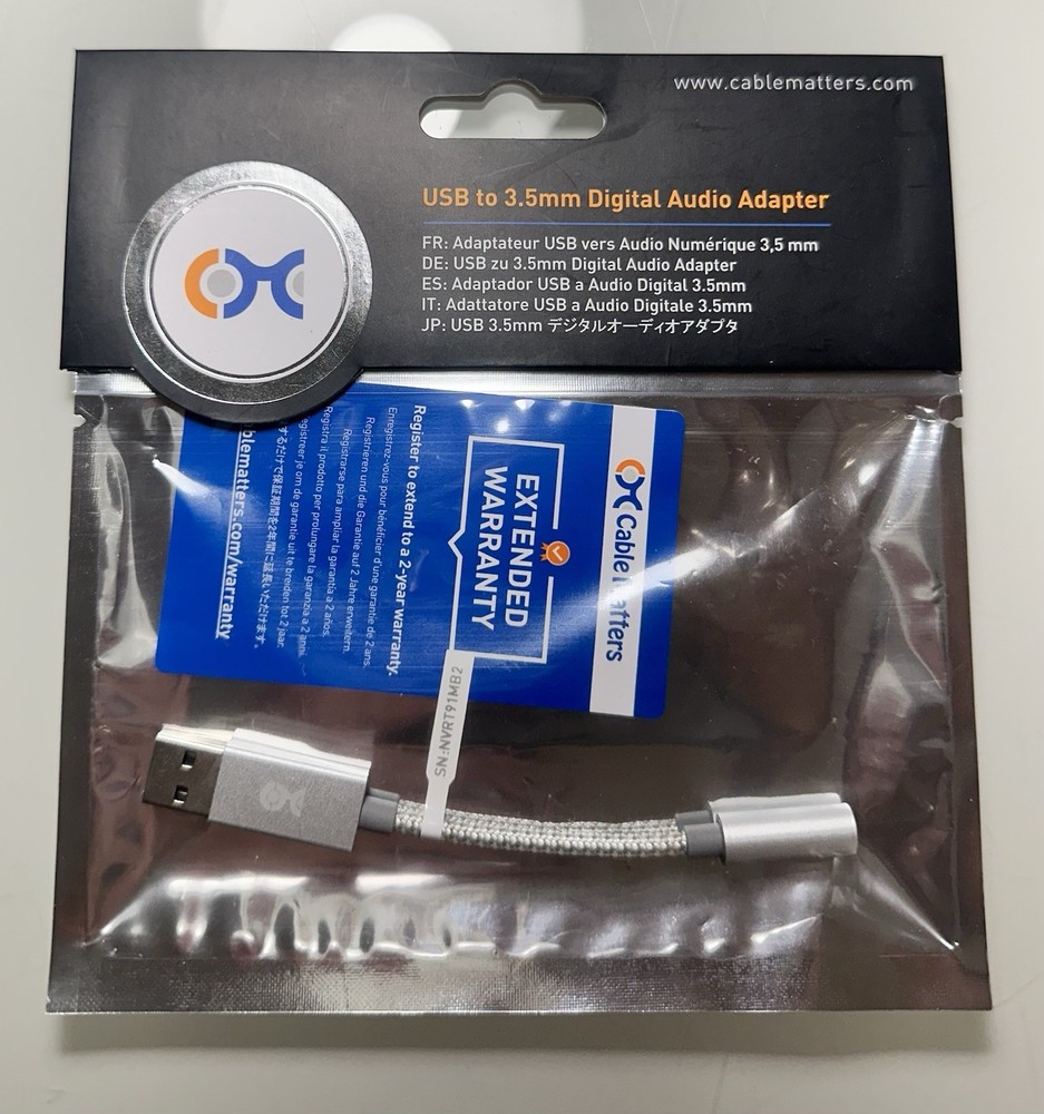 Cable Matters USB to 3.5 mm Digital Audio Adapter