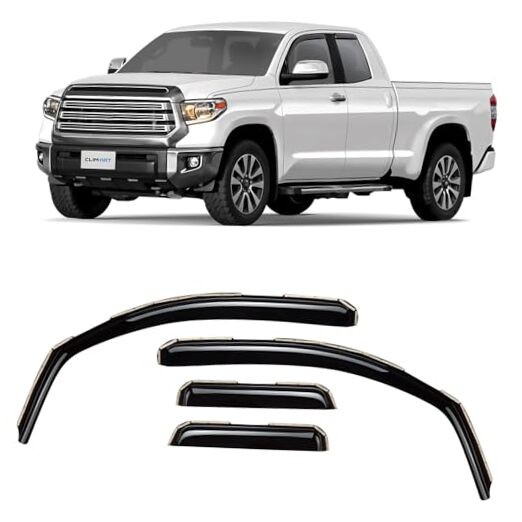 in-Channel Incredibly Durable Rain Guards for Toyota Tundra For Tundra 07-21