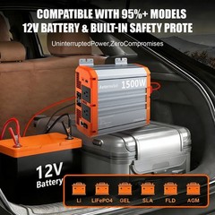 3000W Power Inverter Pure Sine Wave 12V DC to AC 110V 120V Home RV Off Grid US