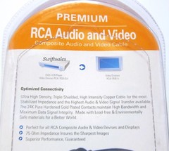 BAFO Premium 24K Gold Plated Composite RCA A/V Audio Video Cable 14′ 14FT