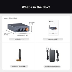 Fosi Audio BT20A Pro Audio Amplifier Bluetooth Home Stereo HiFi Class D 48V/32V