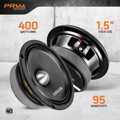 2x PRV Audio 6MR400-4 Bullet Midrange 6.5″ Speakers 4 Ohms PRO Car Audio 400W
