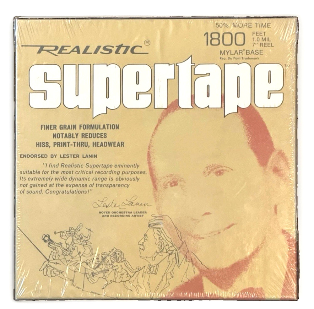 Realistic Supertape Reel – Reel Tape 1800 ft 7″ Reel 1.0 mil NOS Sealed Free S&H