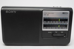 Sony ICF-38 Portable AM/FM Radio 2 Band AC or Battery Tested See Video