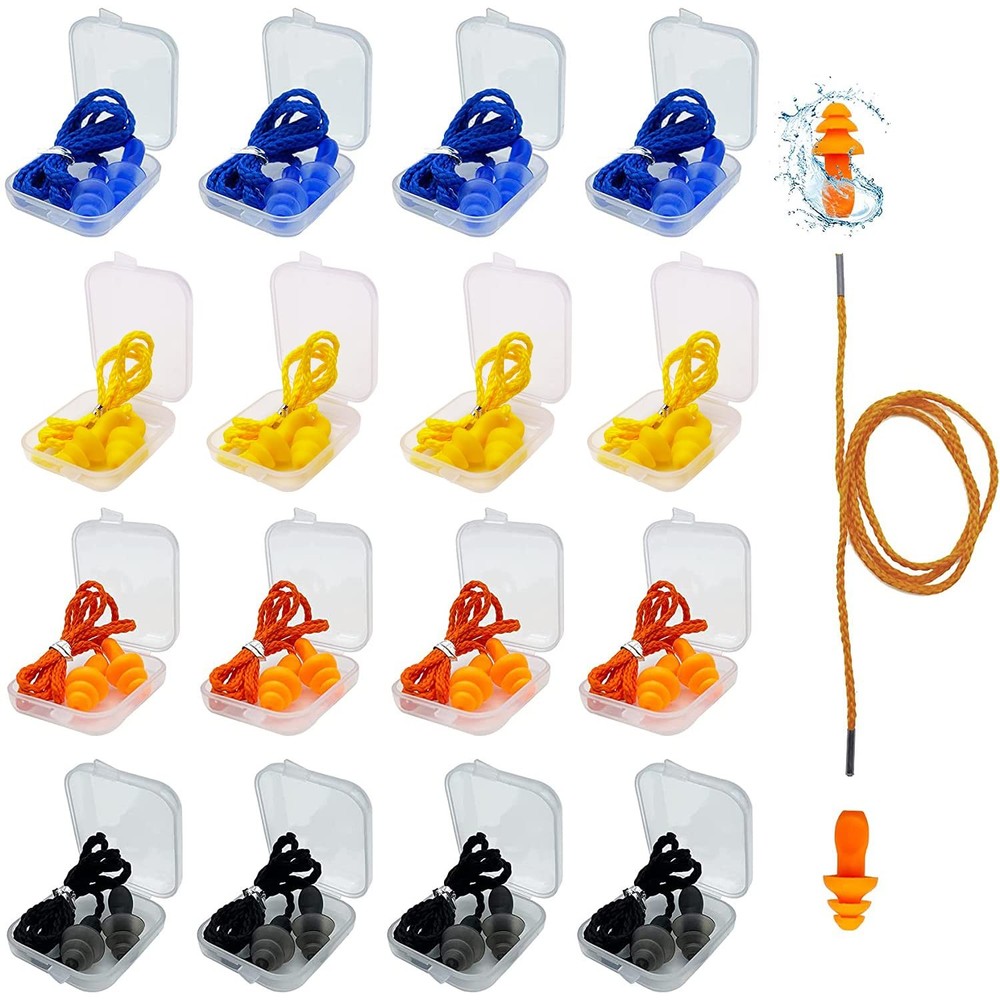 Ear Plugs for Sleeping Noise Canceling, 16 1 Count (Pack of 16), Multicolor