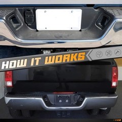 License Plate Lights Lamp Lens Black Clips Housing Black lens+ Clear clips