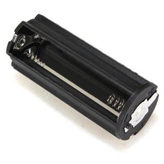 2x 3-AAA Battery Holder Cylindrical Case Plastic For Flashlight Round Circular