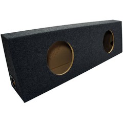 Dual 10″ Subwoofer Regular Standard Cab Truck Sub Box Enclosure Speaker Slim