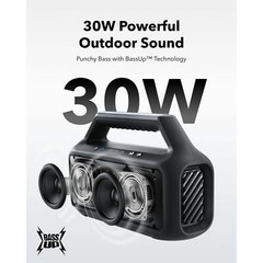 Soundcore Boom 2 Outdoor Speaker LED Portable Subwoofer BassUp 2.0 IPX7|Refurb