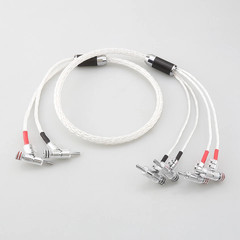 Pair Silver Plated HiFi Audio Bi-wire Speaker Cable Banana Plug Loudspeaker Cord