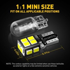 10X AUXITO 194 2825 T10 168 Interior License Plate LED Light Bulb Super Bright