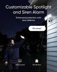 eufy Security Floodlight Camera E30 2K HD Outdoor Cam 360° P&T AI Detect|Refurb