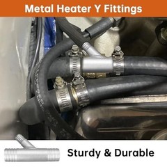 1 Set 1 Inch to 5/8 Aluminum Cab Heater Y Fitting Compatible with Utv Sxs Rzr
