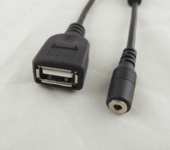 USB 2.0 A Female To 2.5×0.7mm Female DC Tip Power Adapter Converter Cord Cable