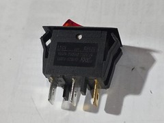 Lot of FOUR(4) LECI RS606 1E4 Rocker Switch 3Pins 16A 12VDC Red LED NEW