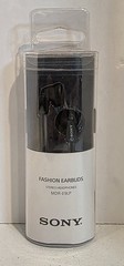 NIP Sony MDR-E9LP/BZ In-Ear Wired Fashion Earbuds Headphones Black Clear Sound