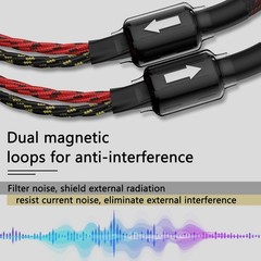 Tertullus 1 Pair Hifi 2.5M/8.20Ft Ofc Speaker Cable Banana To Spade Plugs 4