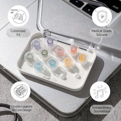 SpinFit W1 for IEM – MS – Patented Medical-Grade Silicone 1 Count (Pack of 2)