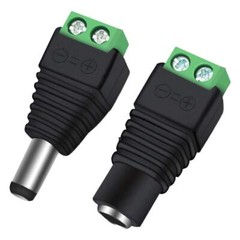 10/20 Pairs 12V DC Male+Female Power Connector 5.5×2.1mm Power Jack Plug Adapter