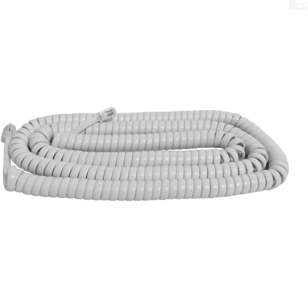High-Speed 25FT White Curly Handset Cord for AT&T Phones – Tangle Free
