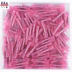 200/50pcs Heat Shrink Butt Wire Connectors Crimp Terminal Waterproof 26-10AWG