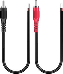 1ft RCA to Speaker Wire with Braided Shield – Superior Audio Quality