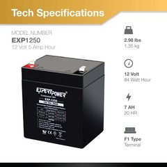 12V 5AH Rechargeable SLA Battery Replaces 12 Volt 4AH 4.5AH for Alarm System
