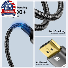 Displayport 2.1 16K DP Cable 8K@120Hz/60Hz 4K@240Hz 80Gbps HDR Video Audio Cable