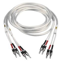 Pair 5N OCC Silver Plated Bi-wire HiFi Loudspeaker Speaker Cable & Banana Plug