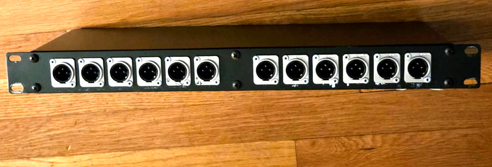 Tec-Nec PBXLR-4 12 Male XLR to 12 Female XLR Patch Bay from working studio