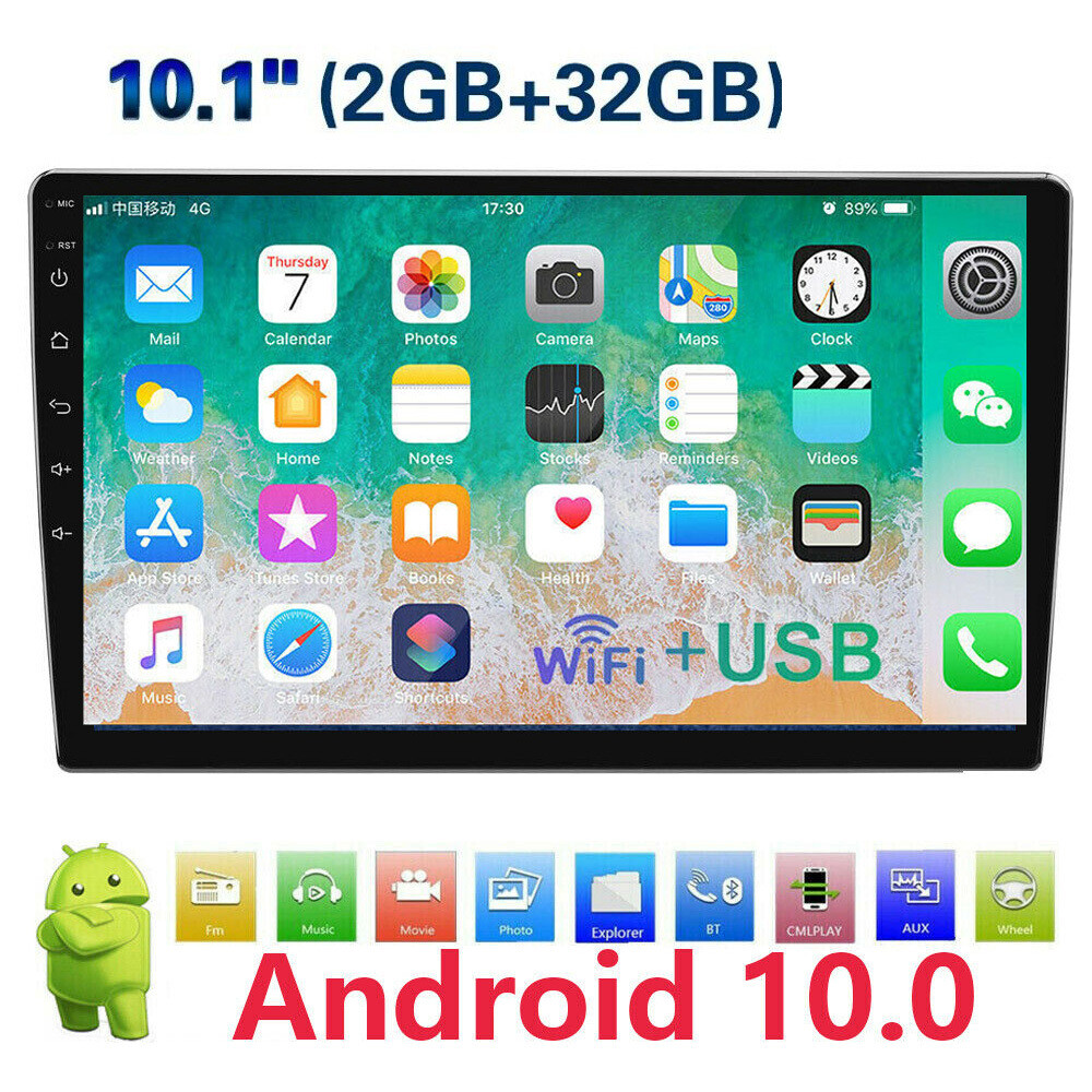 Android 11 10.1inch Car Stereo GPS Navigation Radio Double Din WIFI Touch Screen