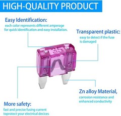 120PCS Mini Blade Fuse Assortment Auto Car Motorcycle SUV Fuses Kit APM ATM