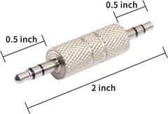 2pcs 3.5mm Stereo Male to 3.5mm Male Headphone Audio Adapter Jack Coupler8710