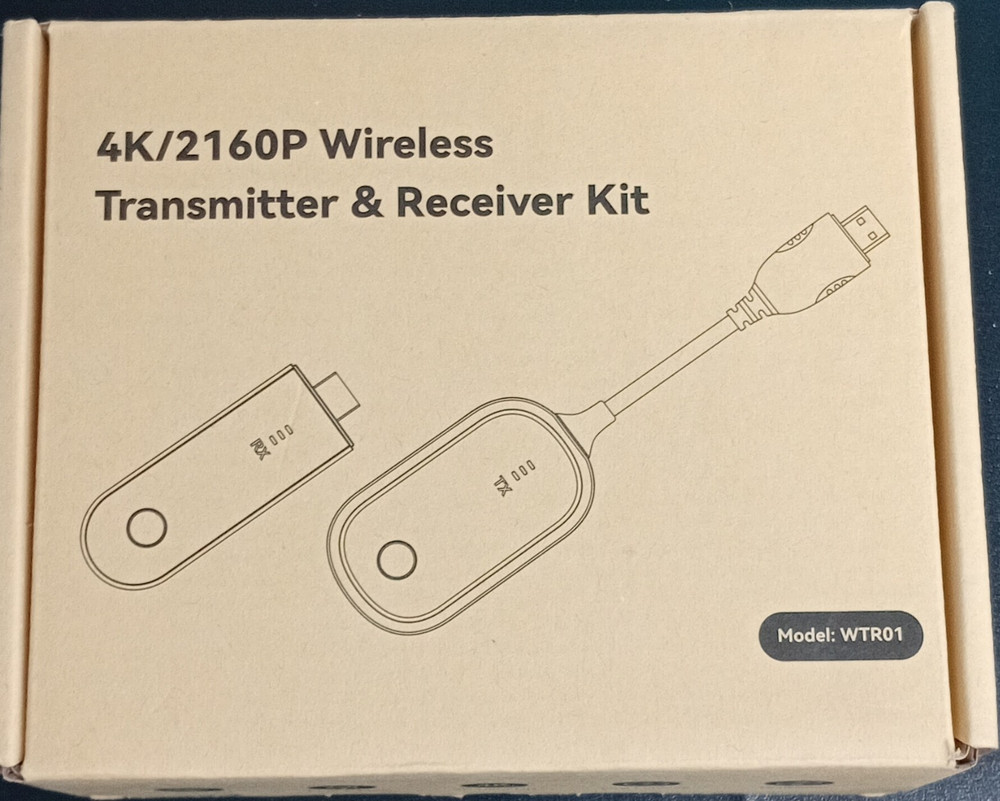 WTR01 4K/2160P Dual Band Wireless HDMI Transmitter & Receiver Kit Plug N Play