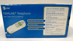 New AT&T White Trimline Telephone Caller ID & Call Waiting w/ 13 Number Memory