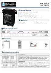 Mighty Max 6V 400Ah AGM INT Battery Compatible With High Low Drain Devices